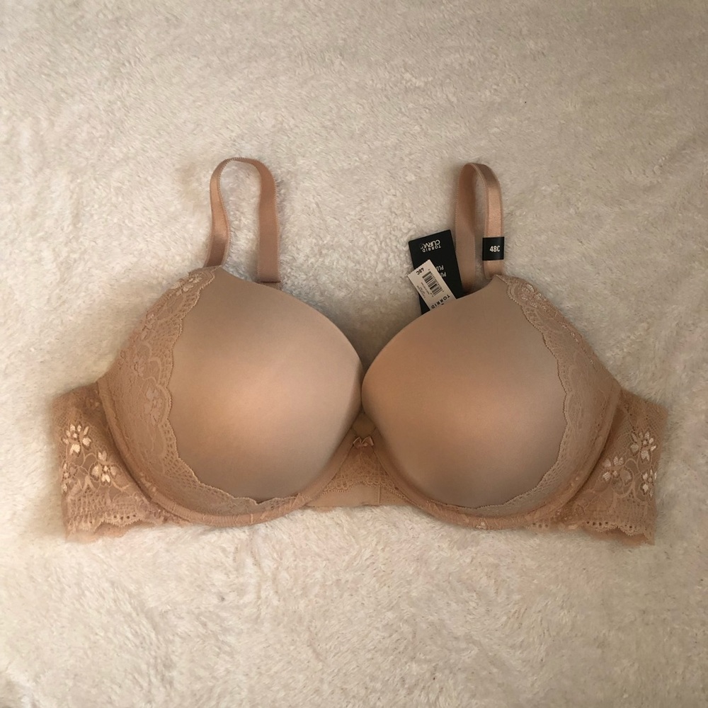 NWT Torrid Curve Beige Nude Push Up Plunge Bra